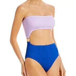 Cleonie Lilac Atlantic Colorblock Cut Out One Piece Sz O/S NWT
